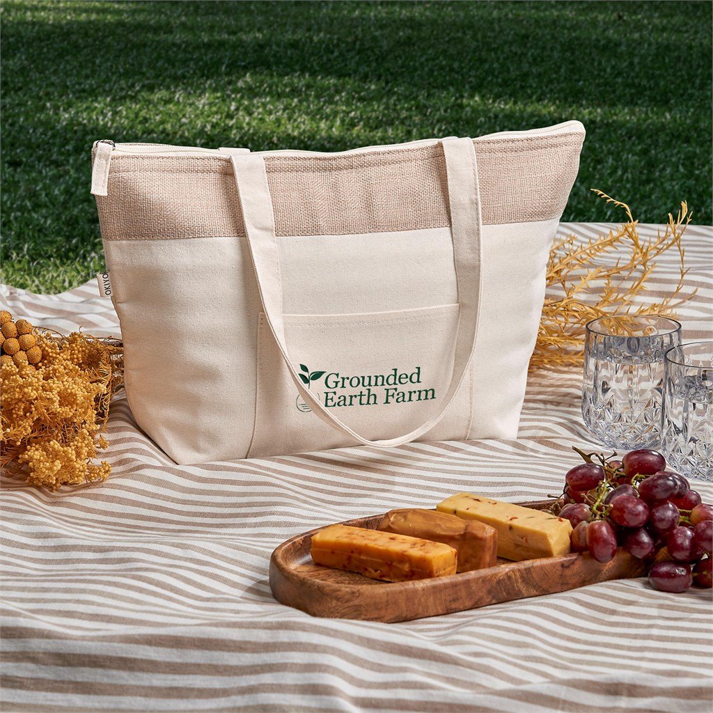 Arshi Cotton & Jute 12 Can Lunch Cooler NATURAL - Coolers,Cooler Bags,Eco-Friendly,Jute Products,Ideas for Summer,Coolers and Lunchware