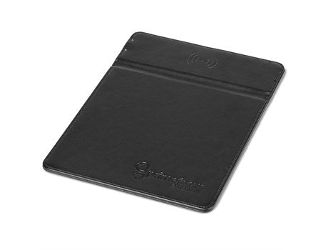 Ashburton Mouse Pad With Wireless Charger-Black-BL