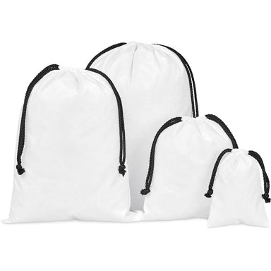 Custom Atlantic Mini Polyester Drawstring Pouch BLACK - Bags and Backpacks,Custom Backpacks