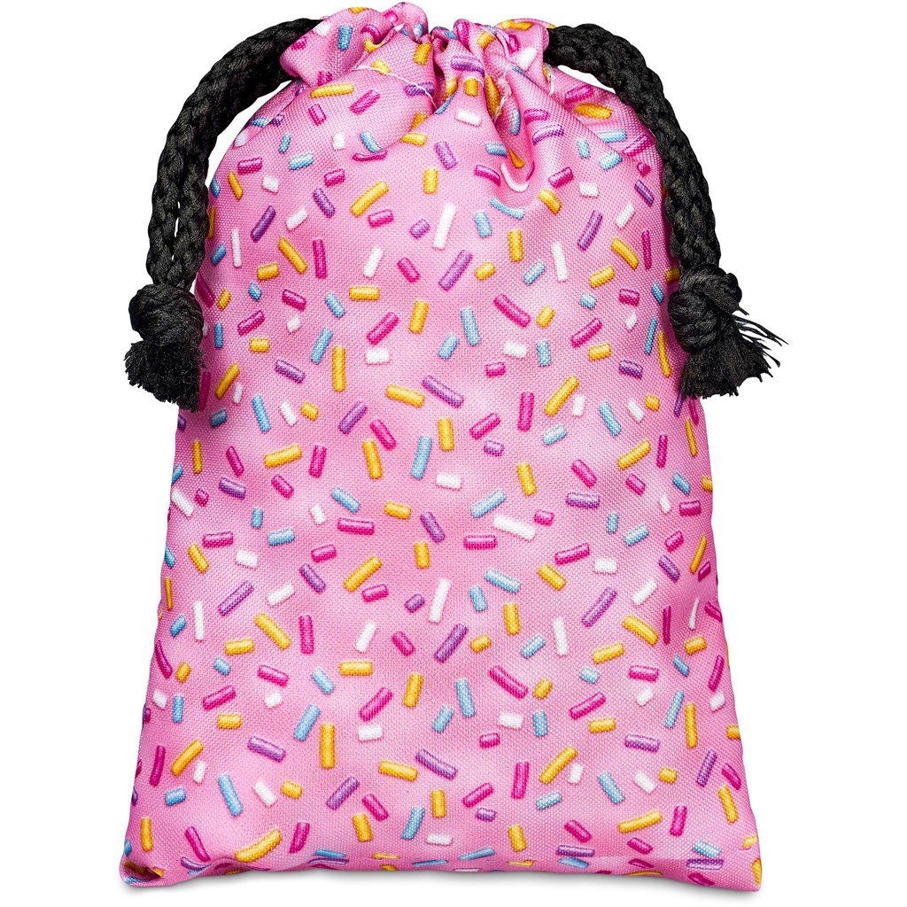 Custom Atlantic Mini Polyester Drawstring Pouch BLACK - Bags and Backpacks,Custom Backpacks