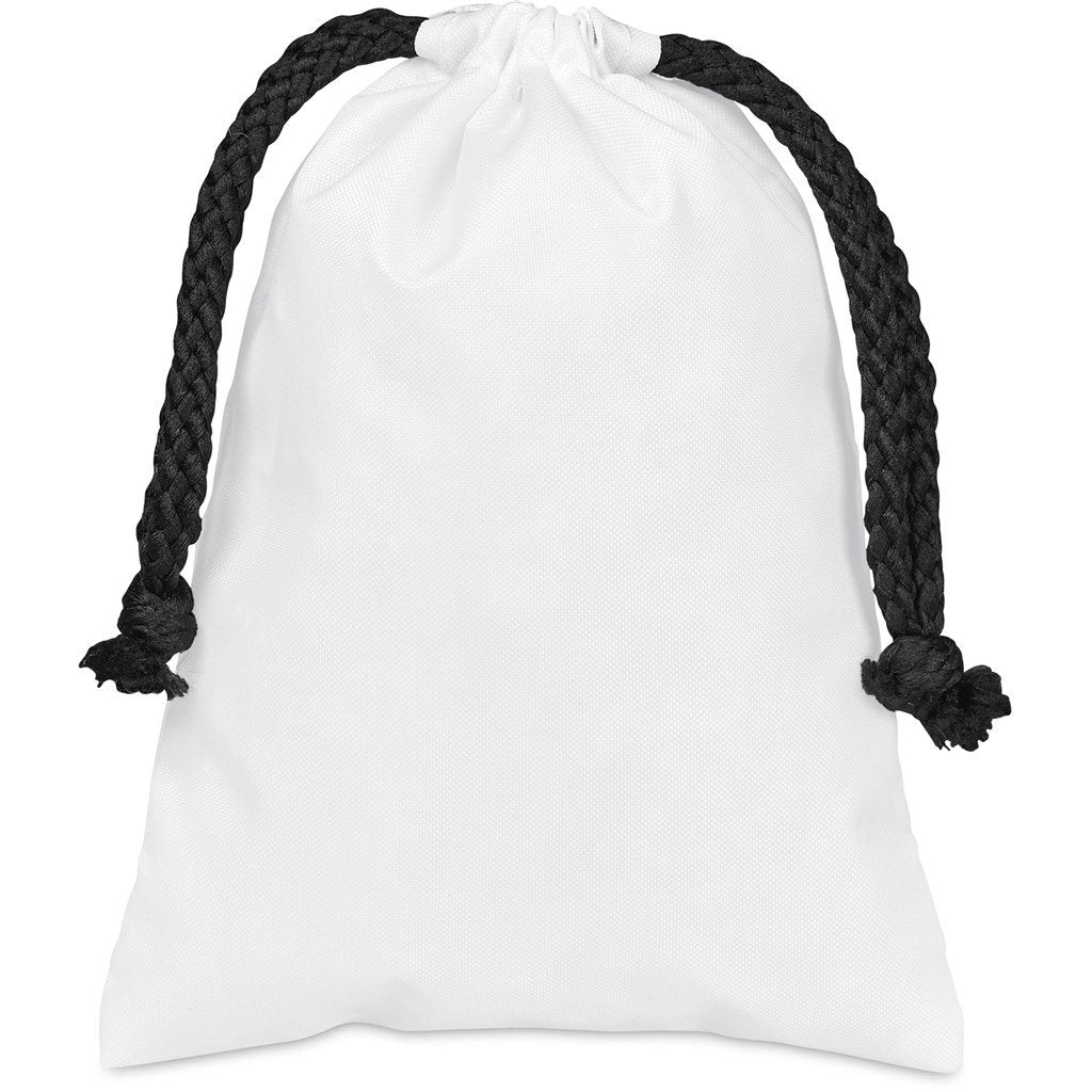 Custom Atlantic Mini Polyester Drawstring Pouch BLACK - Bags and Backpacks,Custom Backpacks