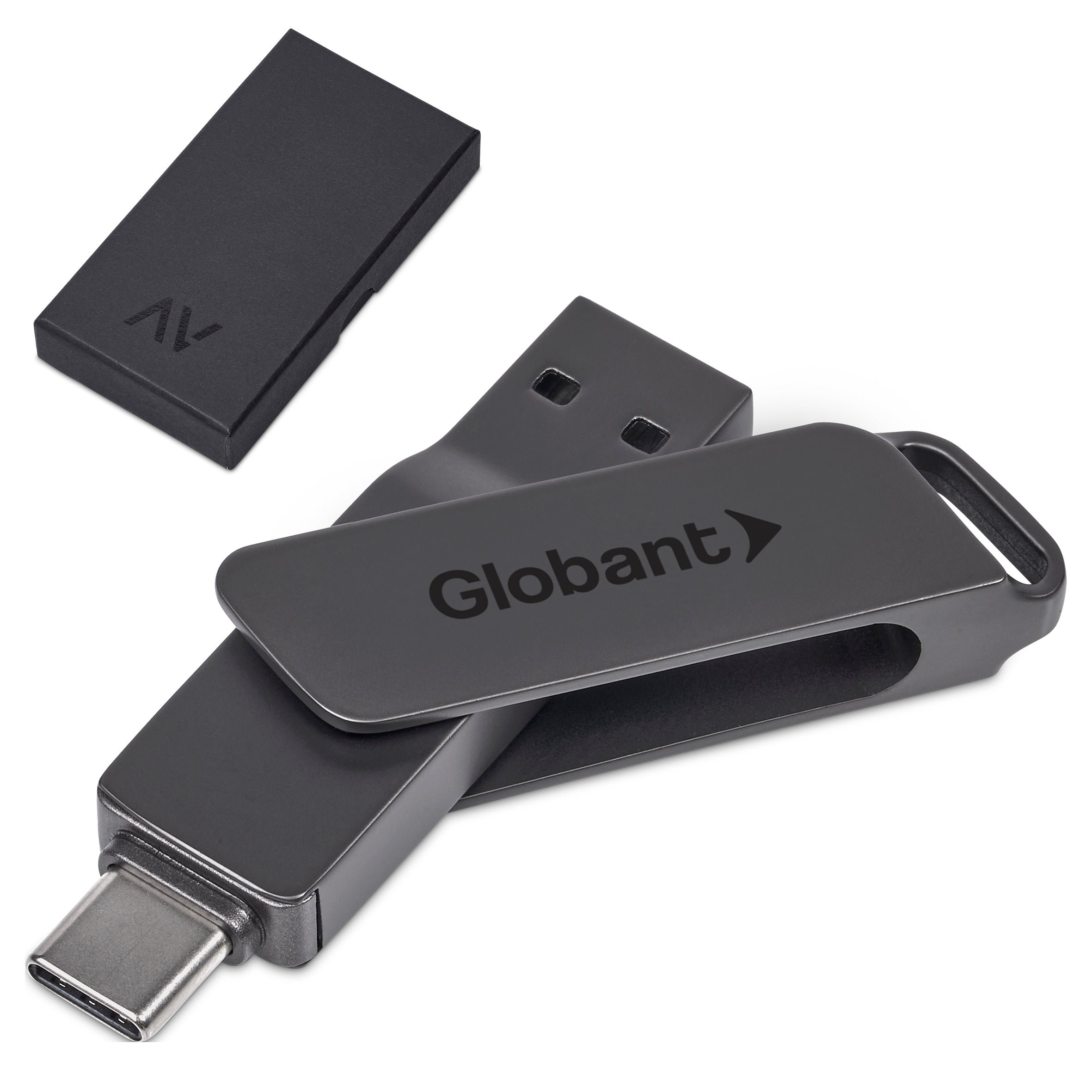 Atraxia Dual Flash Drive – 64GB / Gun Metal / GM