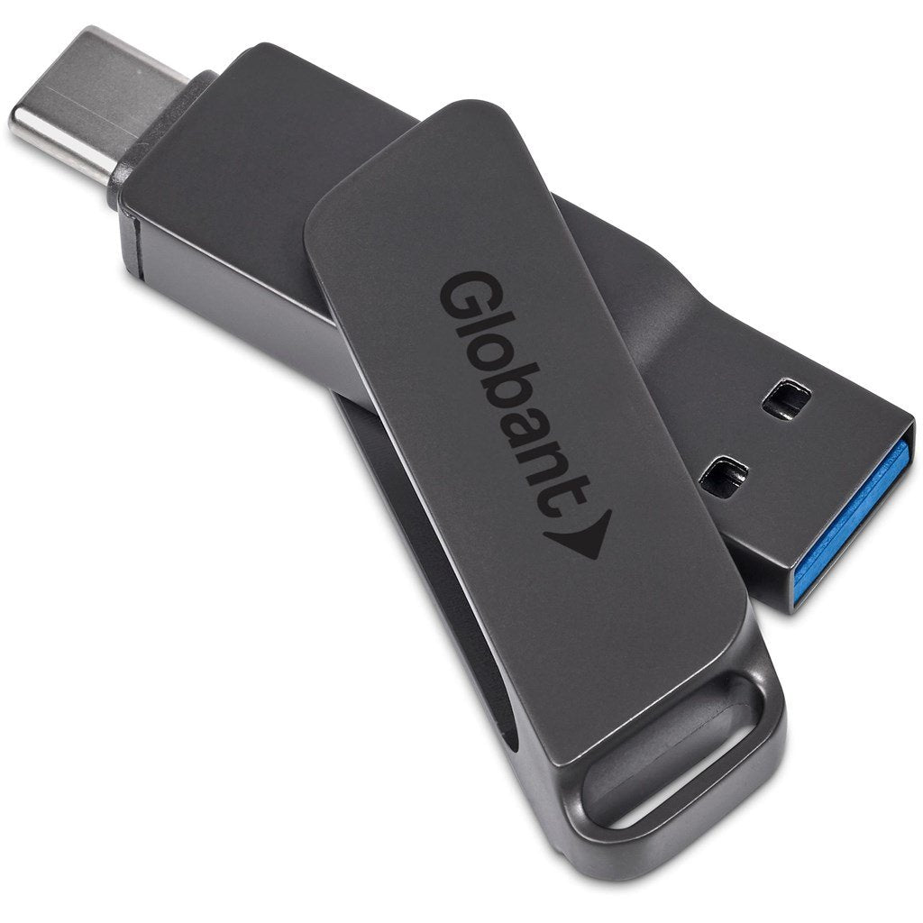 Atraxia Dual Flash Drive – 64GB / Gun Metal / GM