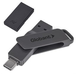 Atraxia Dual Flash Drive – 64GB / Gun Metal / GM
