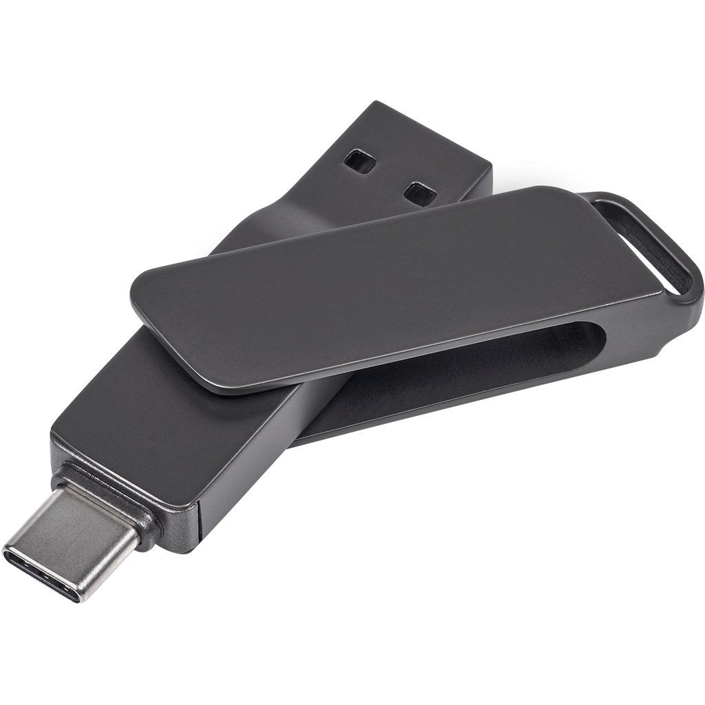 Atraxia Dual Flash Drive – 64GB / Gun Metal / GM