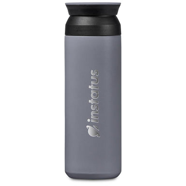 Atria Stainless Steel Vacuum Water Bottle - 480ml GREY - Bottles,Drinkware,Full-Wrap UV Bottles