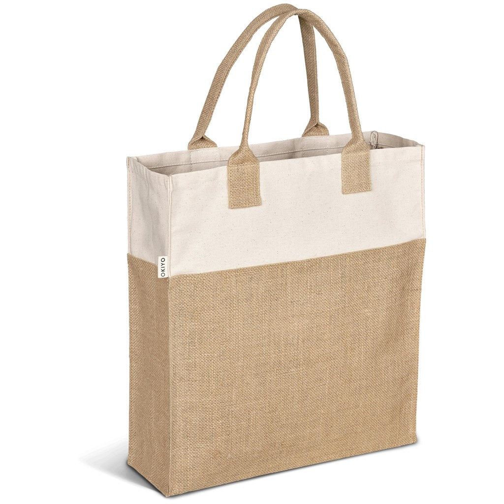 Atsui Natural Jute & Cotton Tote Bag / NT - Shopping Totes