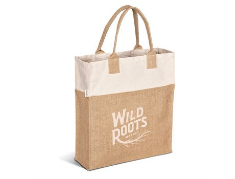 Atsui Natural Jute & Cotton Tote Bag / NT - Shopping Totes