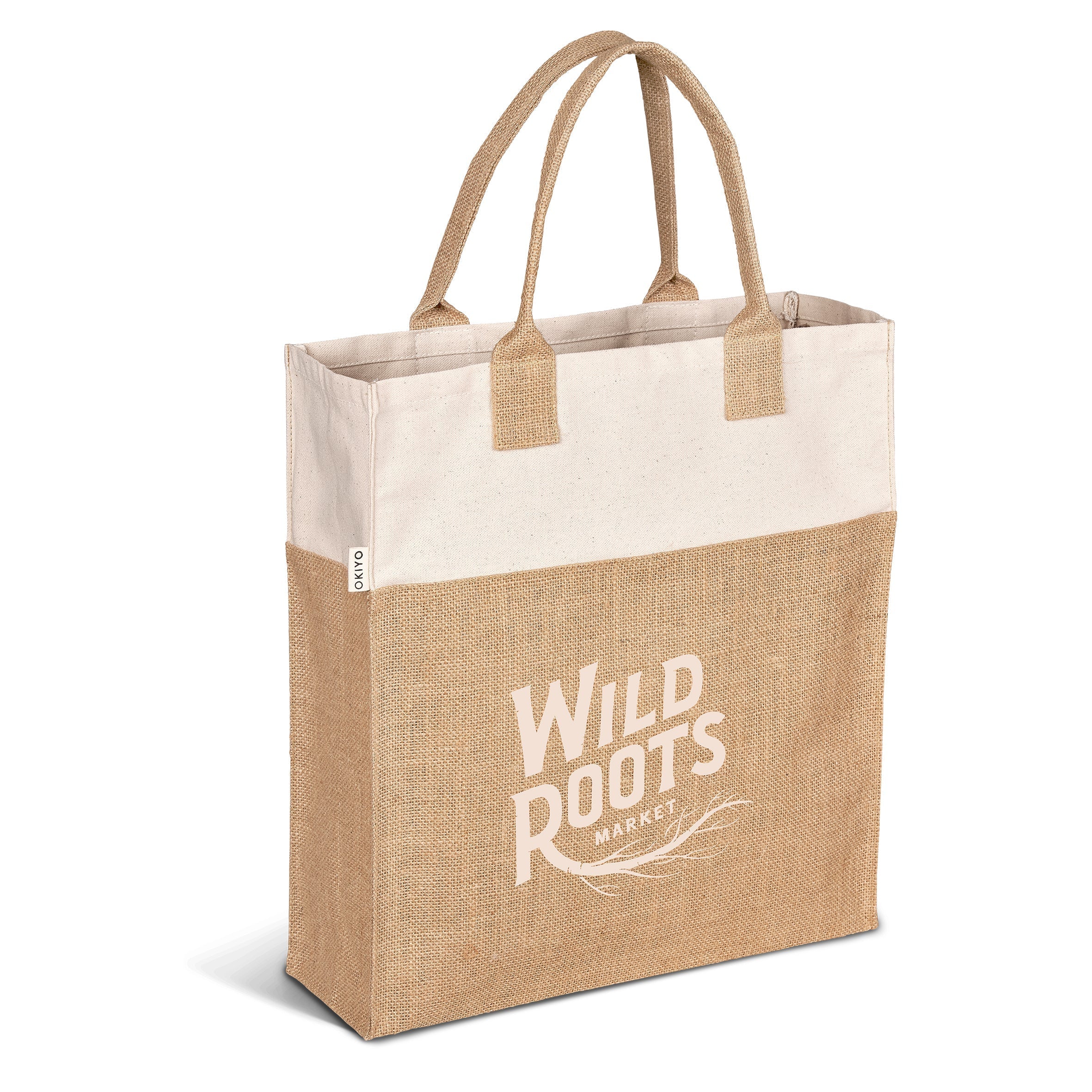 Atsui Natural Jute & Cotton Tote Bag / NT - Shopping Totes