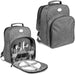 Avenue 2-Person Picnic Backpack Cooler Grey / GY - Baskets