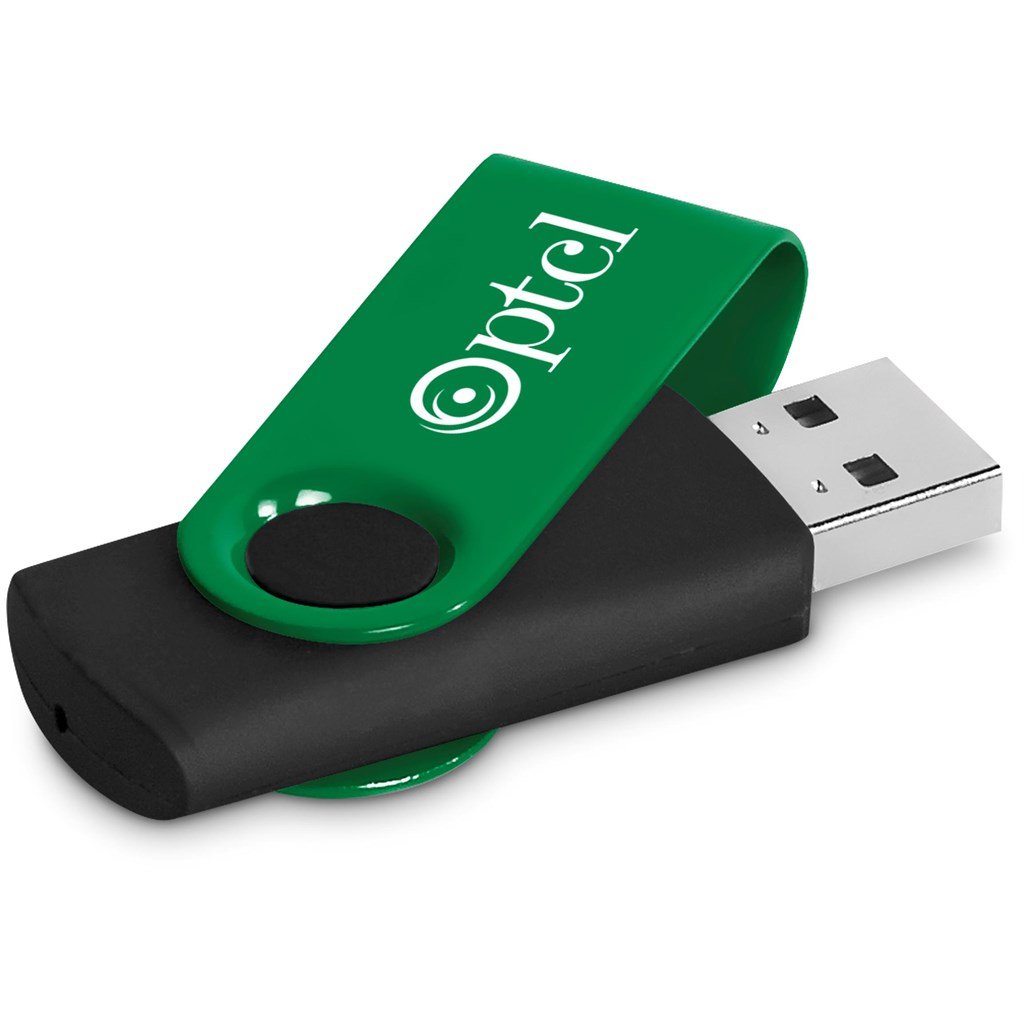 Axis Gyro Black Flash Drive - 16GB / GREEN - Drives,Flash Drives
