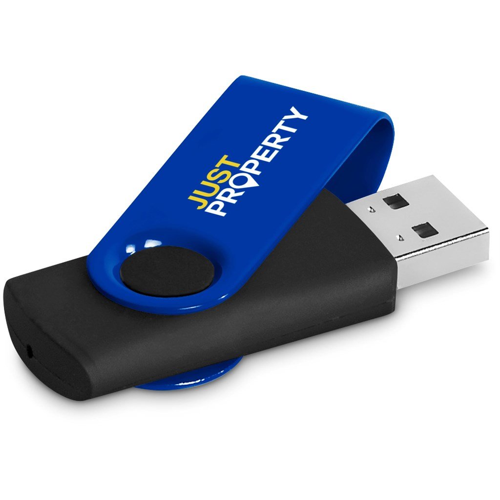 Axis Gyro Black Flash Drive - 8GB / BLUE - Drives,Flash Drives