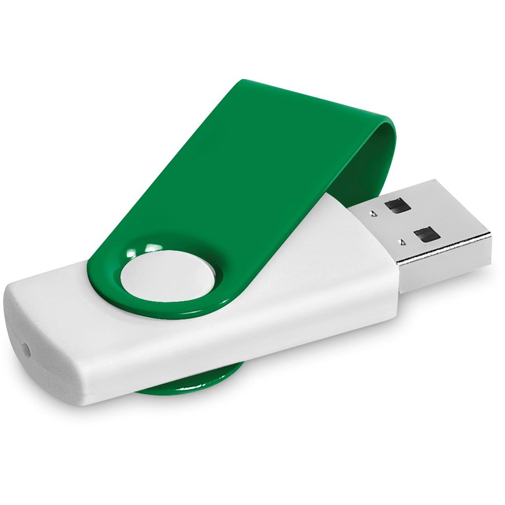 Axis Gyro White Flash Drive - 16GB - Drives,Flash Drives