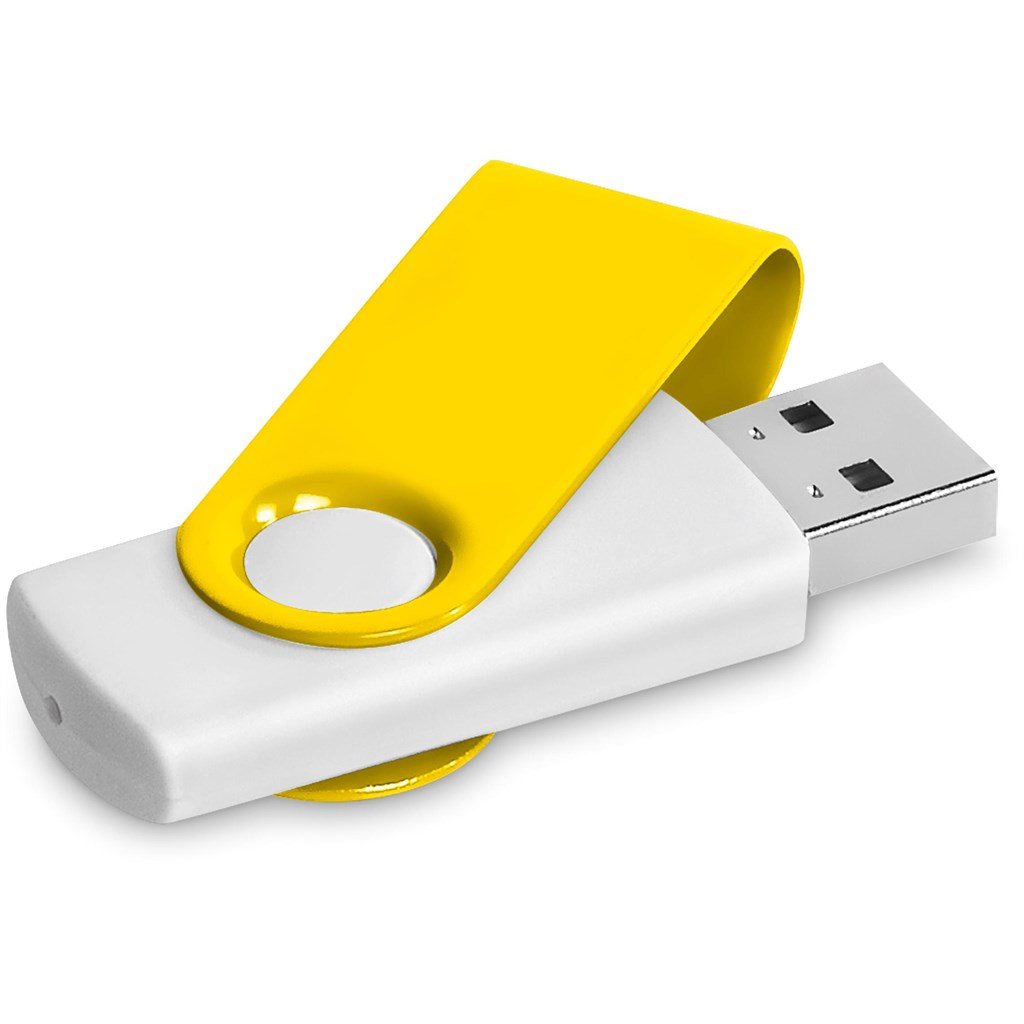 Axis Gyro White Flash Drive - 16GB - Drives,Flash Drives