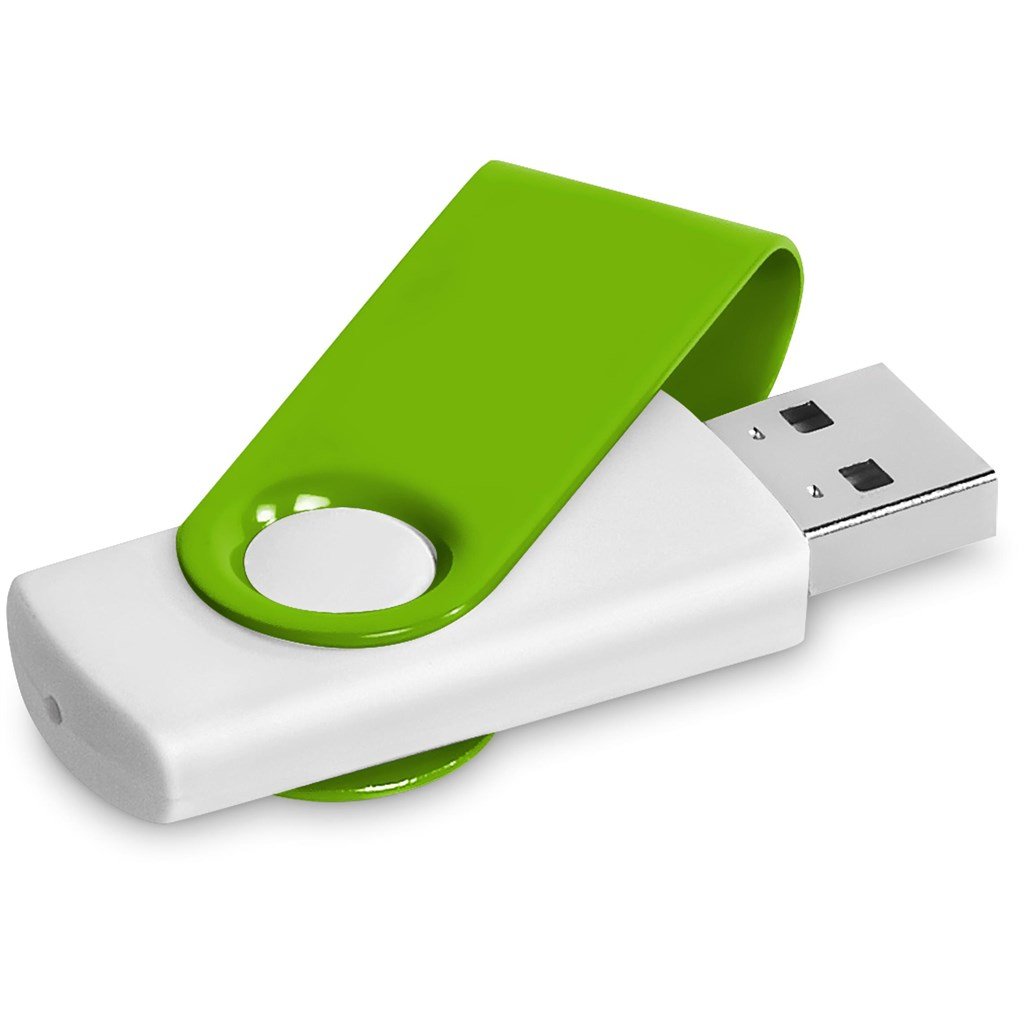 Axis Gyro White Flash Drive - 16GB - Drives,Flash Drives