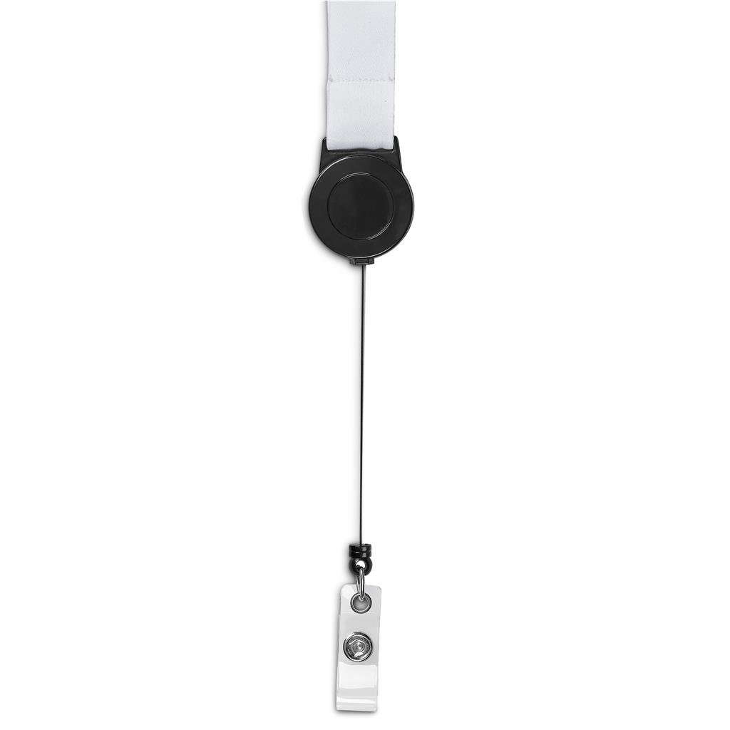 Badge Reel Single-Sided Satin Lanyard BLACK - Lanyards,Lanyards,Custom Lanyards Wrist Straps and Keyholders,Custom Keyholders
