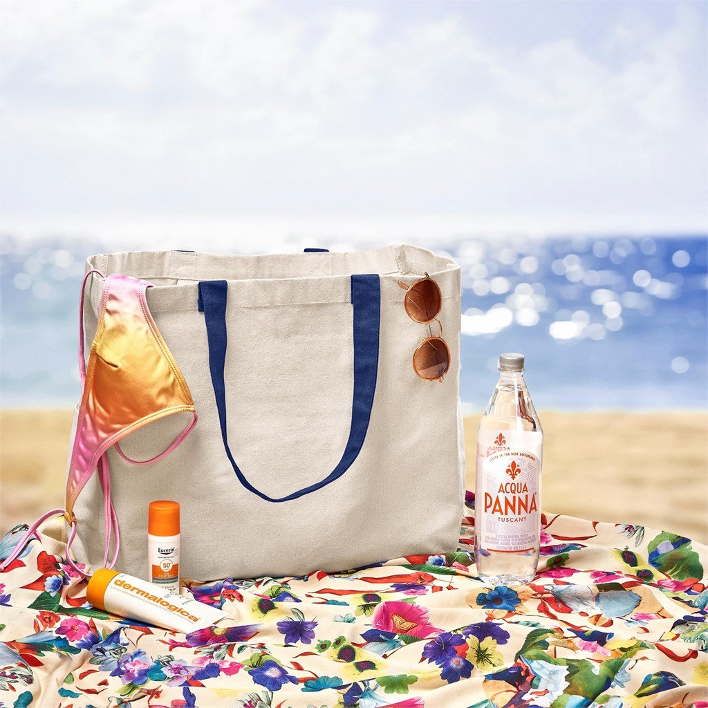 Barbados Large Cotton Beach Bag