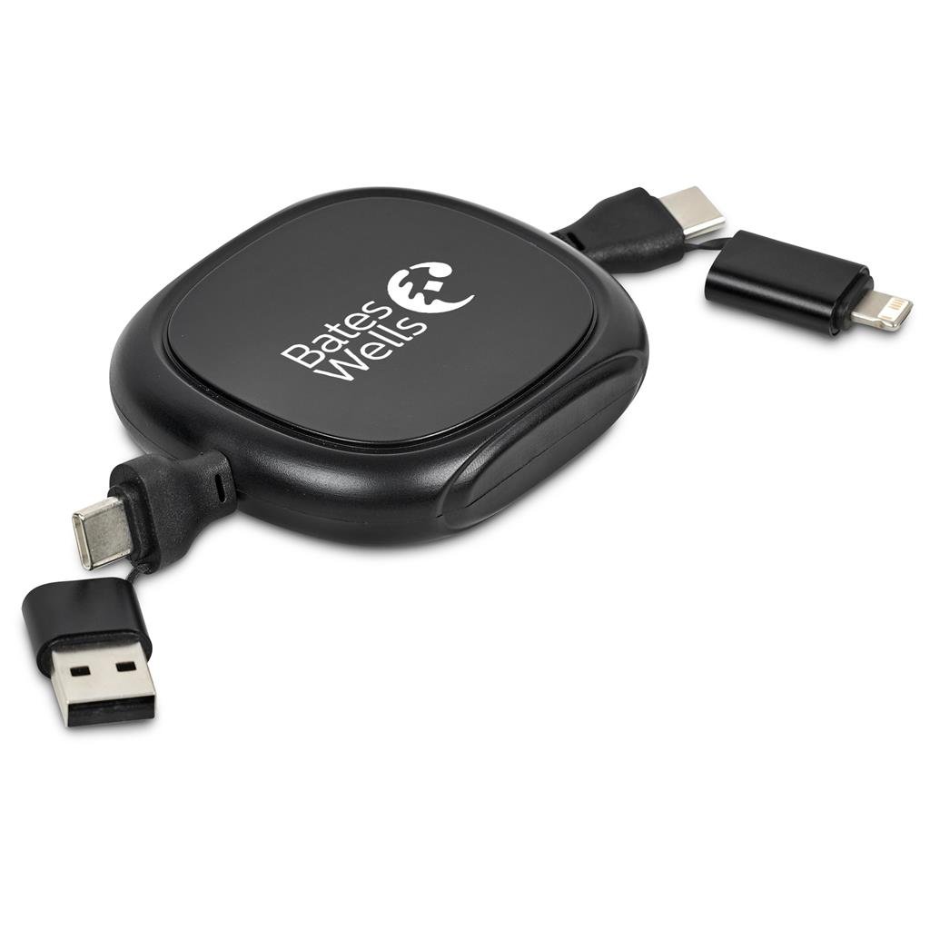 Balanko 4-in-1 Retractable Fast Charge 60W Cable BLACK - Chargers and Adaptors,Technology