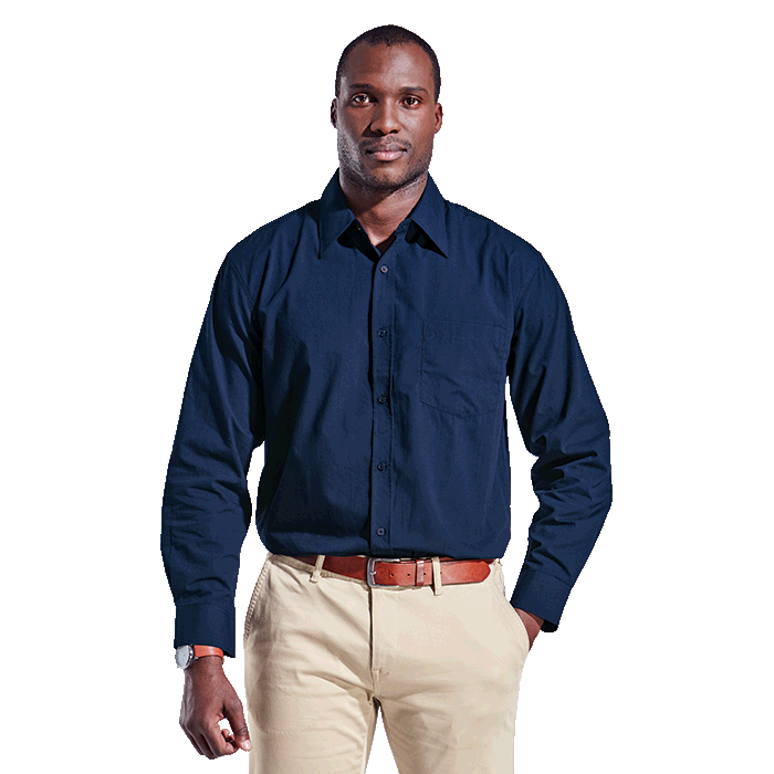 Basic Poly-Cotton Lounge Long-Sleeve Shirt - Shirts & Tops