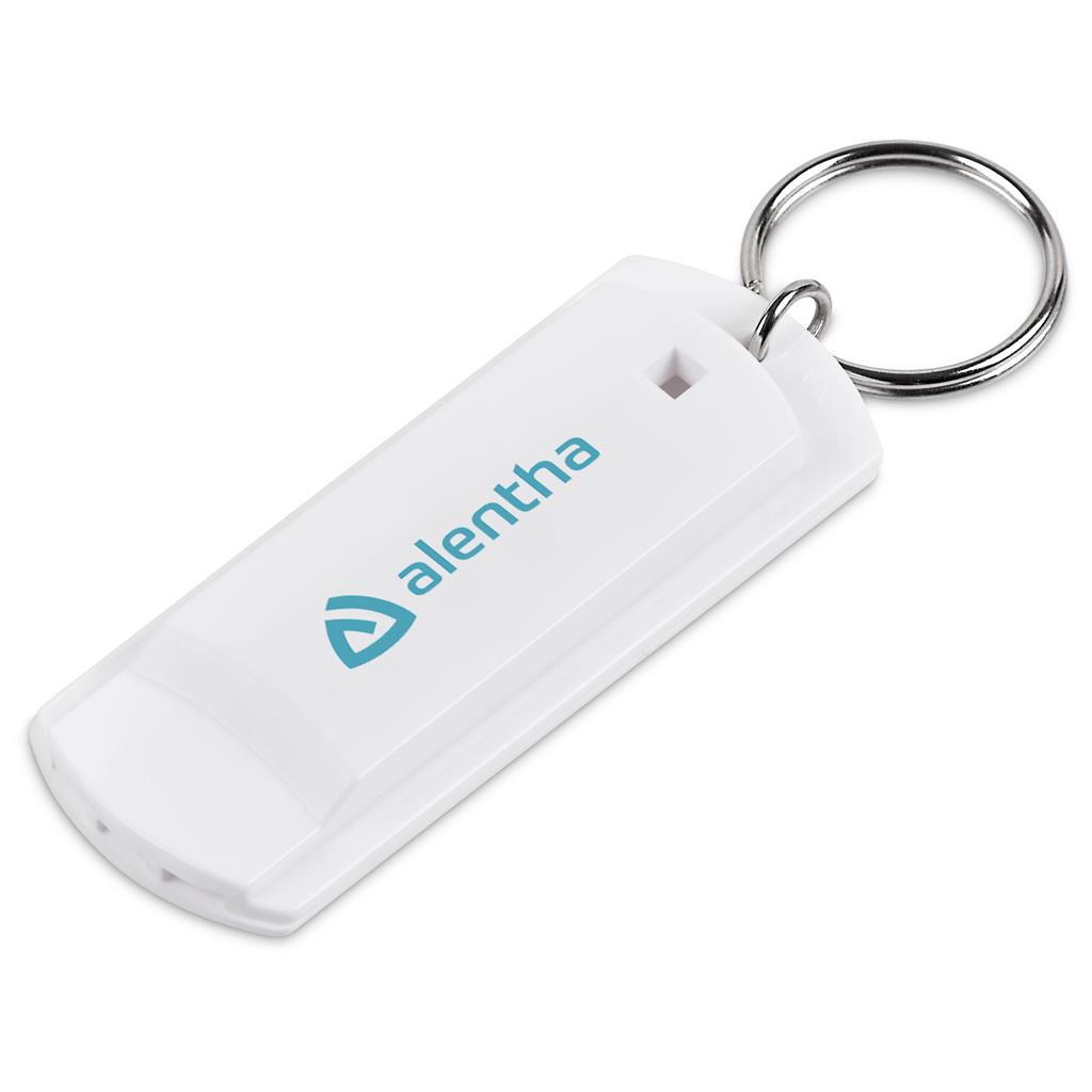 Beezle Whistle Keyholder SOLID WHITE - Plastic Keyholders,Promotional Giveaways,Keyholders,Promotional Giveaways
