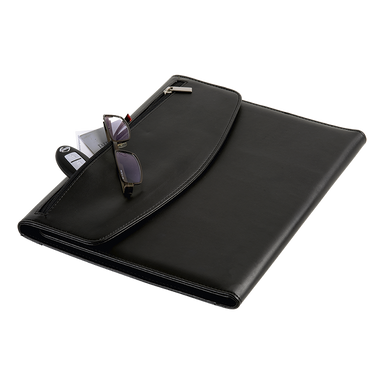 BF0029 - A4 Folio with Calculator and Zippered Flap Pocket - 40 pages Black / STD / Last Buy - Folders