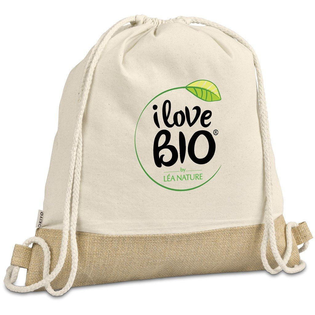 Bijin Jute & Cotton Drawstring Bag Natural / NT