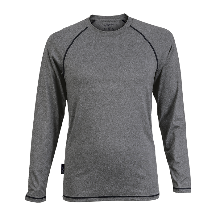 BRT Mens Signature Long Sleeve Top Charcoal Melange / SML / Last Buy - Off Field Apparel