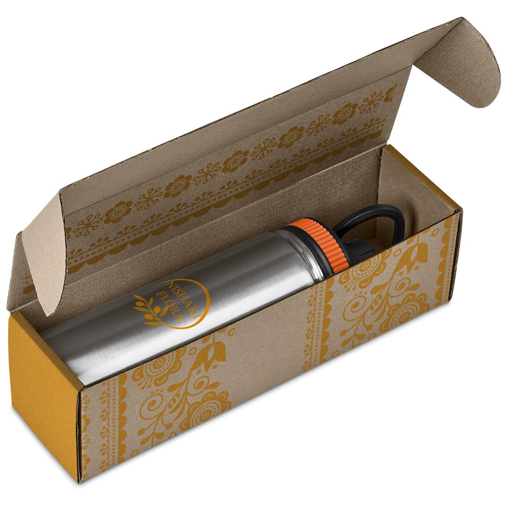 Cardozo Bottle in Bianca Custom Gift Box ORANGE - Bottles Flasks And Tall Tumblers In Boxes,Custom Packaging