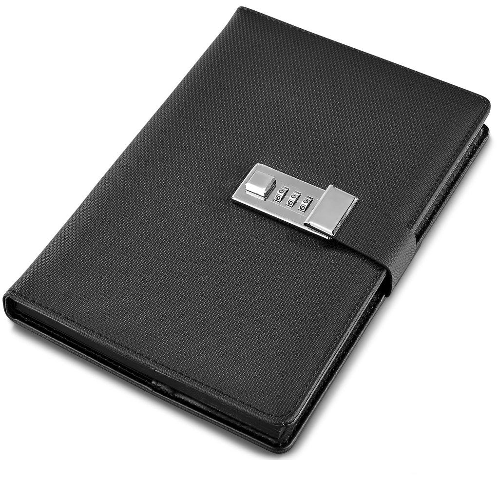 Chapman Code-Lock Hard Cover Notebook Black / BL - Notebooks & Notepads