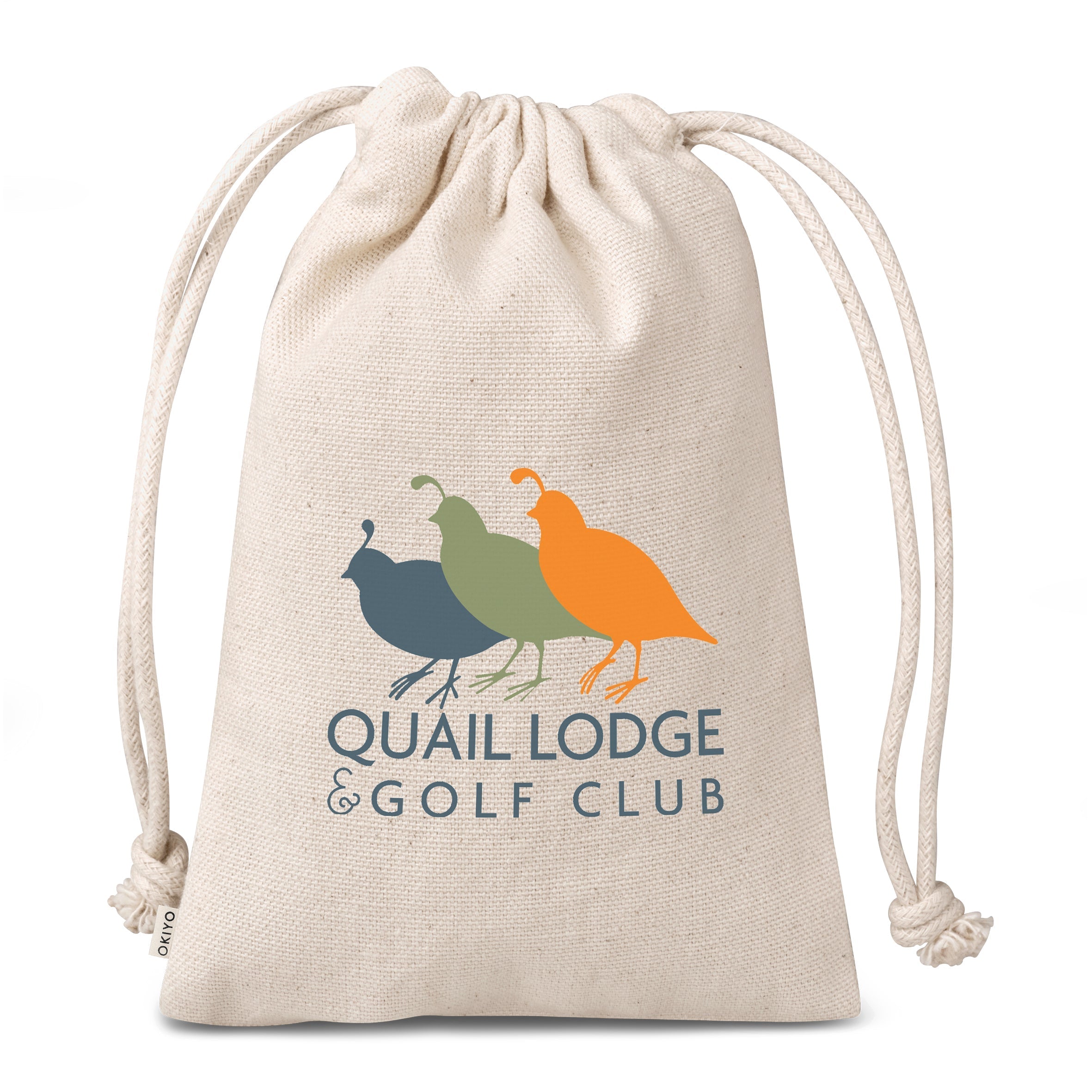 Okiyo Chikara Cotton Mini Drawstring Pouch-Natural-NT