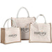 Chinsai Maxi Jute & Cotton Tote NATURAL - Eco-Friendly Bags,Shoppers and Totes,Cotton Products,Jute Products,Bags,Bags