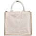 Chinsai Midi Jute & Cotton Tote NATURAL - Eco-Friendly Bags,Shoppers and Totes,Cotton Products,Jute Products,Bags,Bags