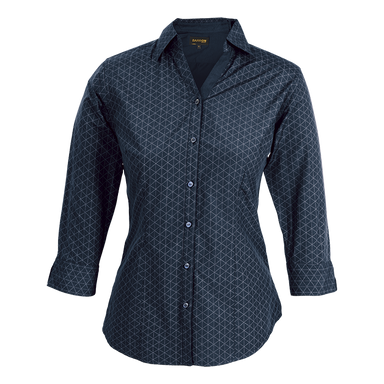 Claremont Blouse Ladies Navy/Silver / MED / Last Buy - Shirts-Corporate