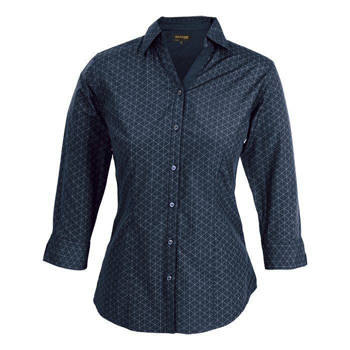 Claremont Blouse Ladies Navy/Silver / MED / Last Buy - Shirts-Corporate