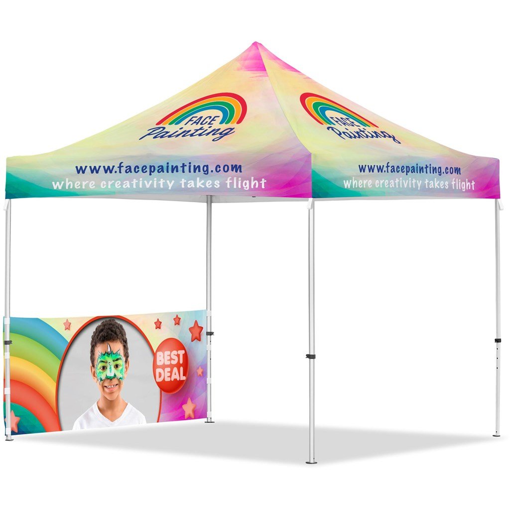 Coated Steel Sublimated Gazebo 3m x - 1 Half-Wall Skin - Gazebos