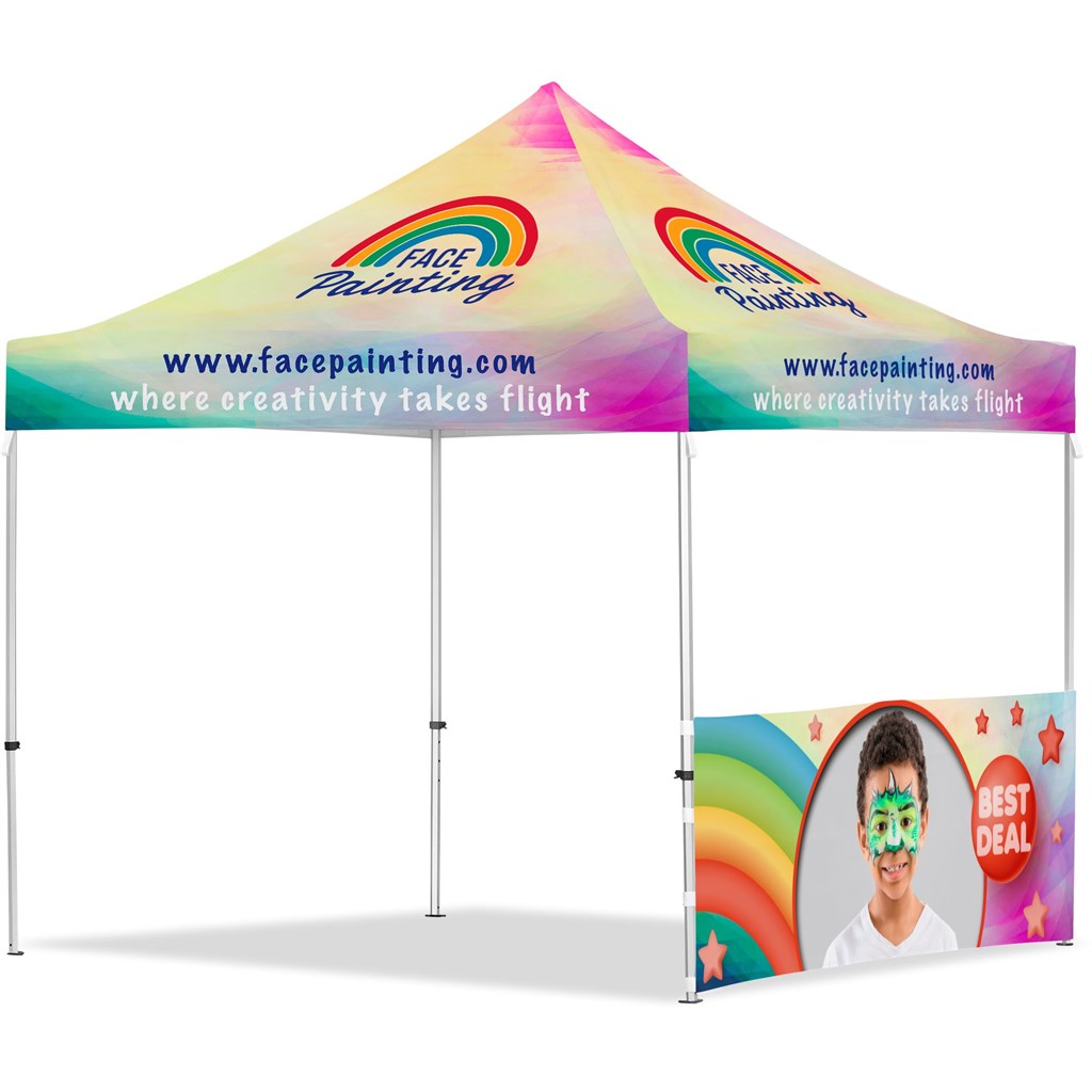 Coated Steel Sublimated Gazebo 3m x - 1 Half-Wall Skin - Gazebos