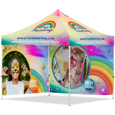 Coated Steel Sublimated Gazebo 3m x - 2 Full-Wall Skins - Gazebos