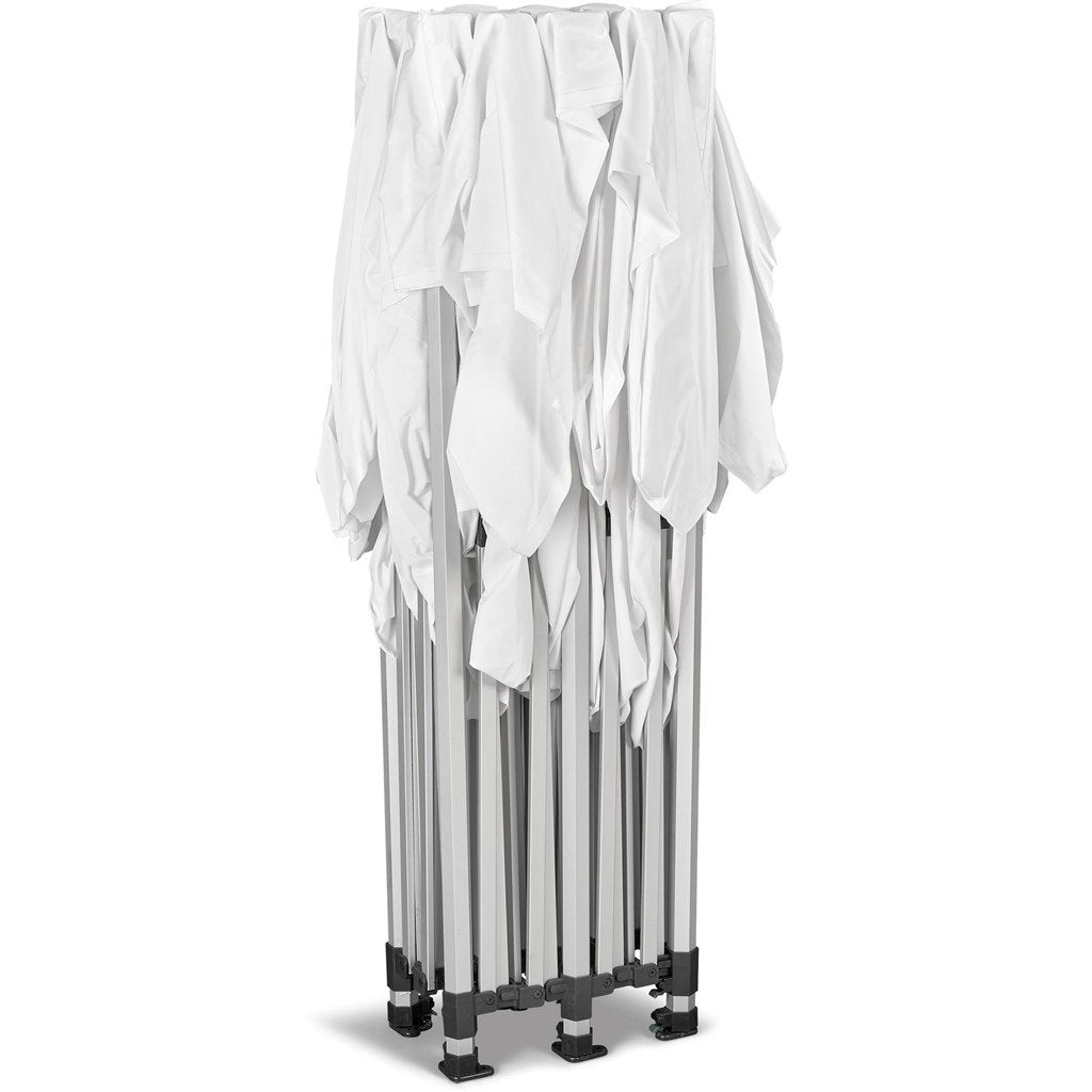 Coated Steel Sublimated Gazebo 6m x 3m - 1 Short Half-Wall Skin - Long Full Wall - Gazebos