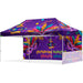 Coated Steel Sublimated Gazebo 6m x 3m - 1 Short Half-Wall Skin - Long Full Wall - Gazebos
