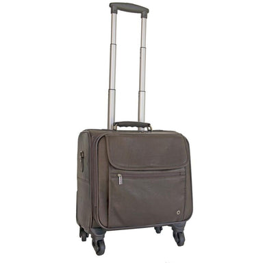 Columbia Leather 4-Wheel Mobile Office Black-