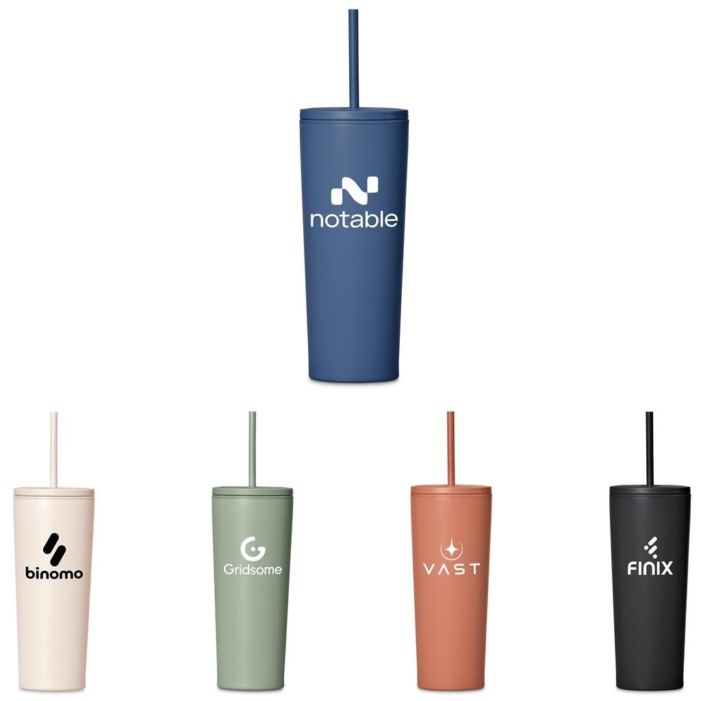 Concorde Stainless Steel & Plastic Double-Wall Tumbler Straw - 720ml - Travel Mugs and Tumblers,Ideas for Summer,Drinkware
