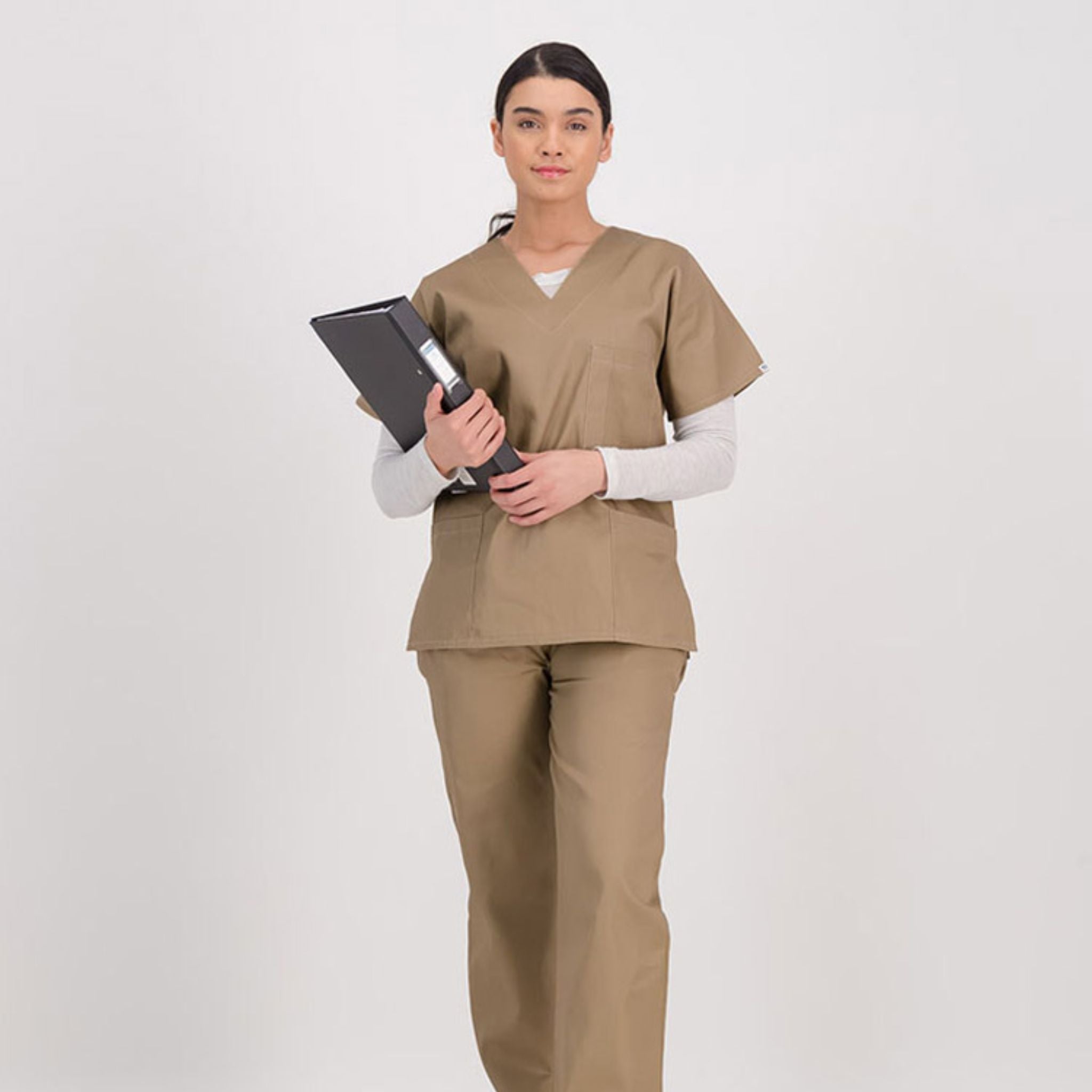 Core Professional Scrub Set-Scrubs-Khaki