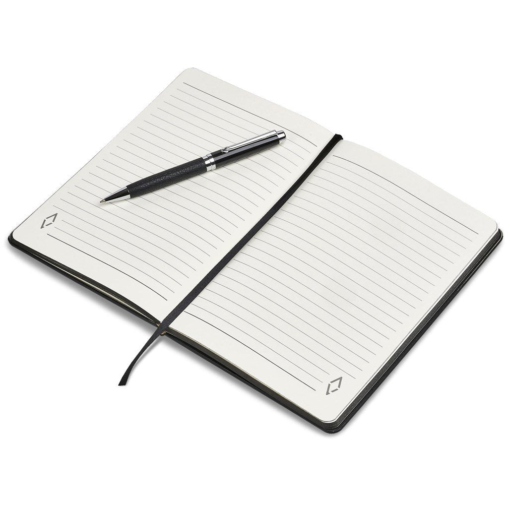 Corinthia Hard Cover Notebook & Pen Set Black / BL