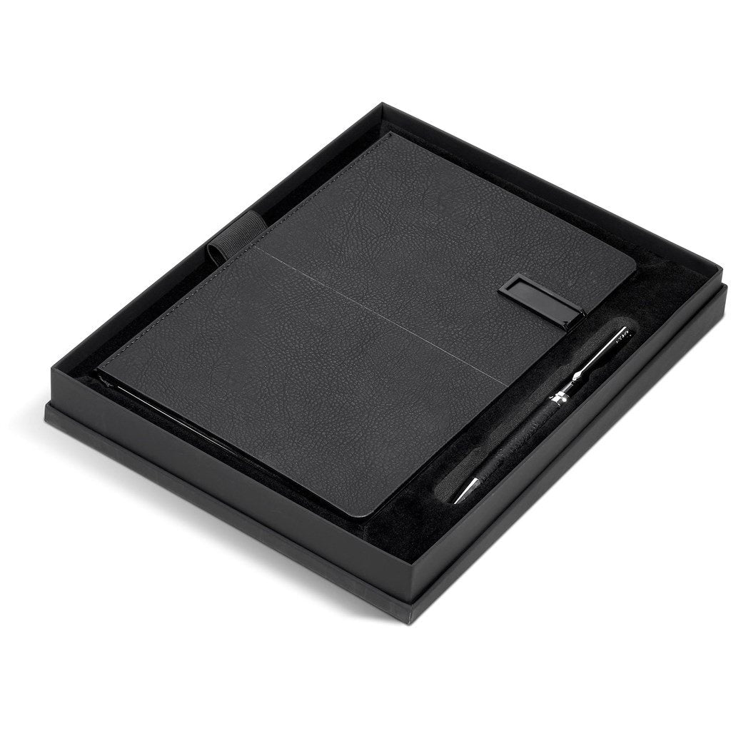 Corinthia USB Notebook & Pen Set - 32GB Black / BL - Notebooks Notepads
