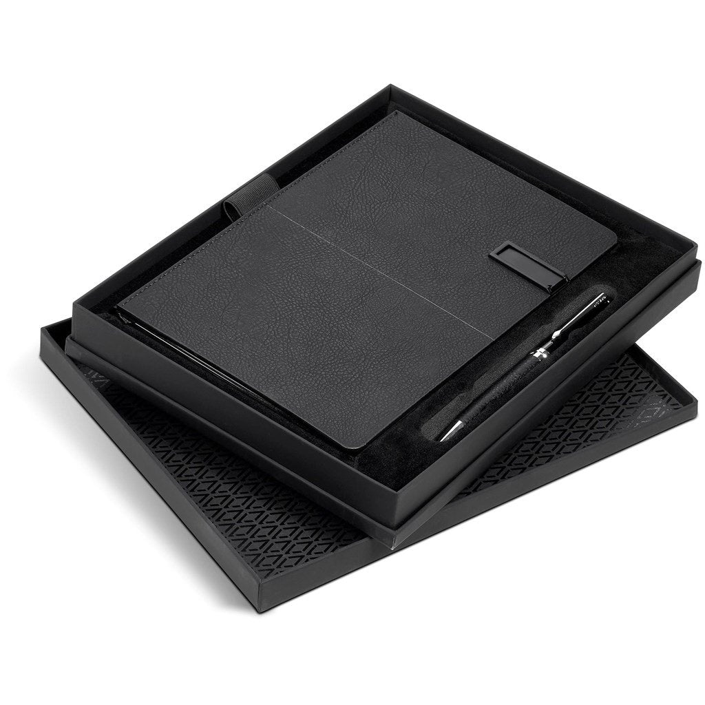Corinthia USB Notebook & Pen Set - 32GB Black / BL - Notebooks Notepads