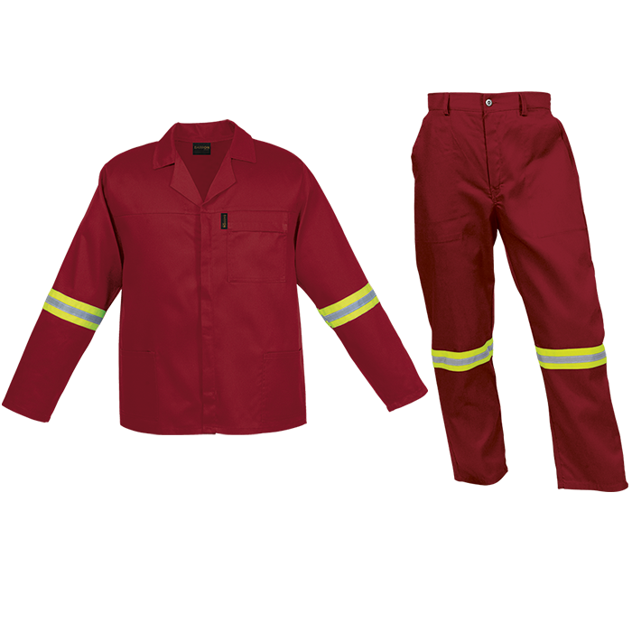 Creative Budget Poly Cotton Conti Suit with Reflective Red / J42 / Regular - Protective Outerwear