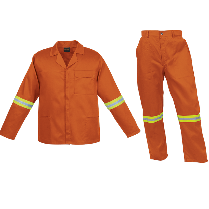 Creative Budget Poly Cotton Conti Suit with Reflective Orange / J32 / Regular - Protective Outerwear