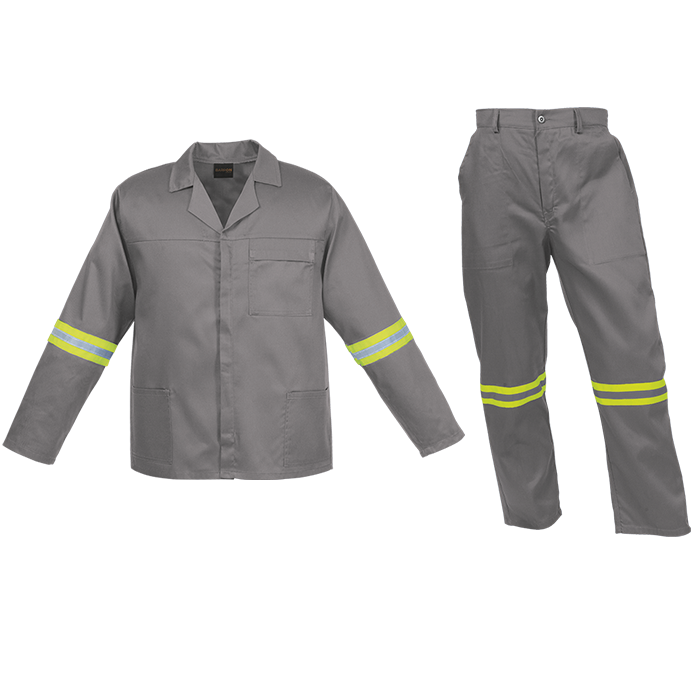 Creative Budget Poly Cotton Conti Suit with Reflective Grey / J32 / Regular - Protective Outerwear