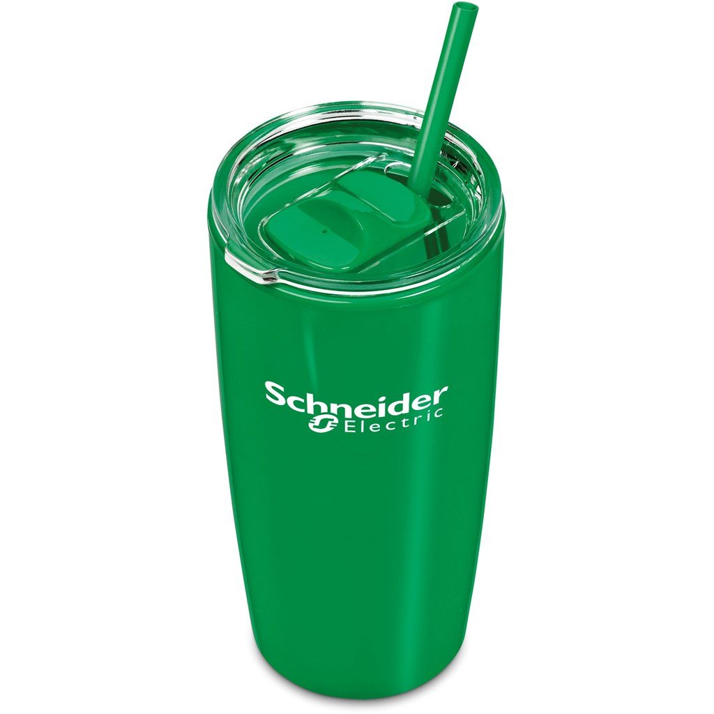 Daytona Plastic 2-in-1 Double-Wall Tumbler & Straw - 600ml