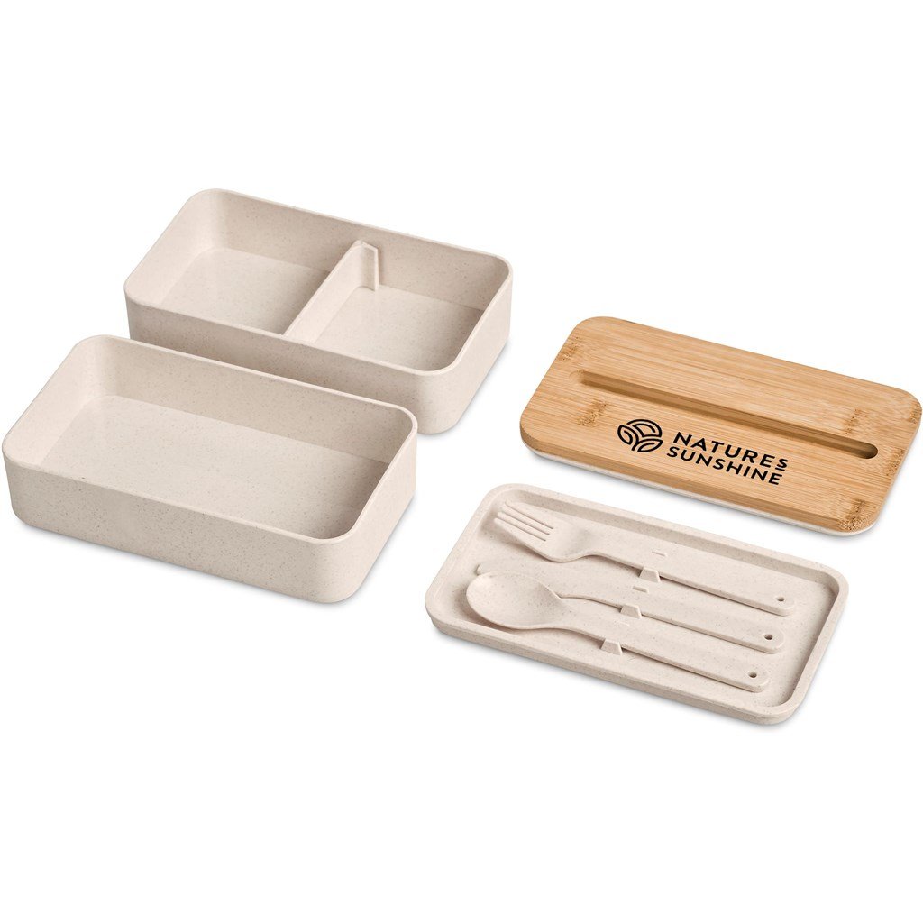 Dura Wheat Straw & Bamboo Lunch Box Set NATURAL - Foodware,Eco-Friendly,Wheat Products,Ideas for Work